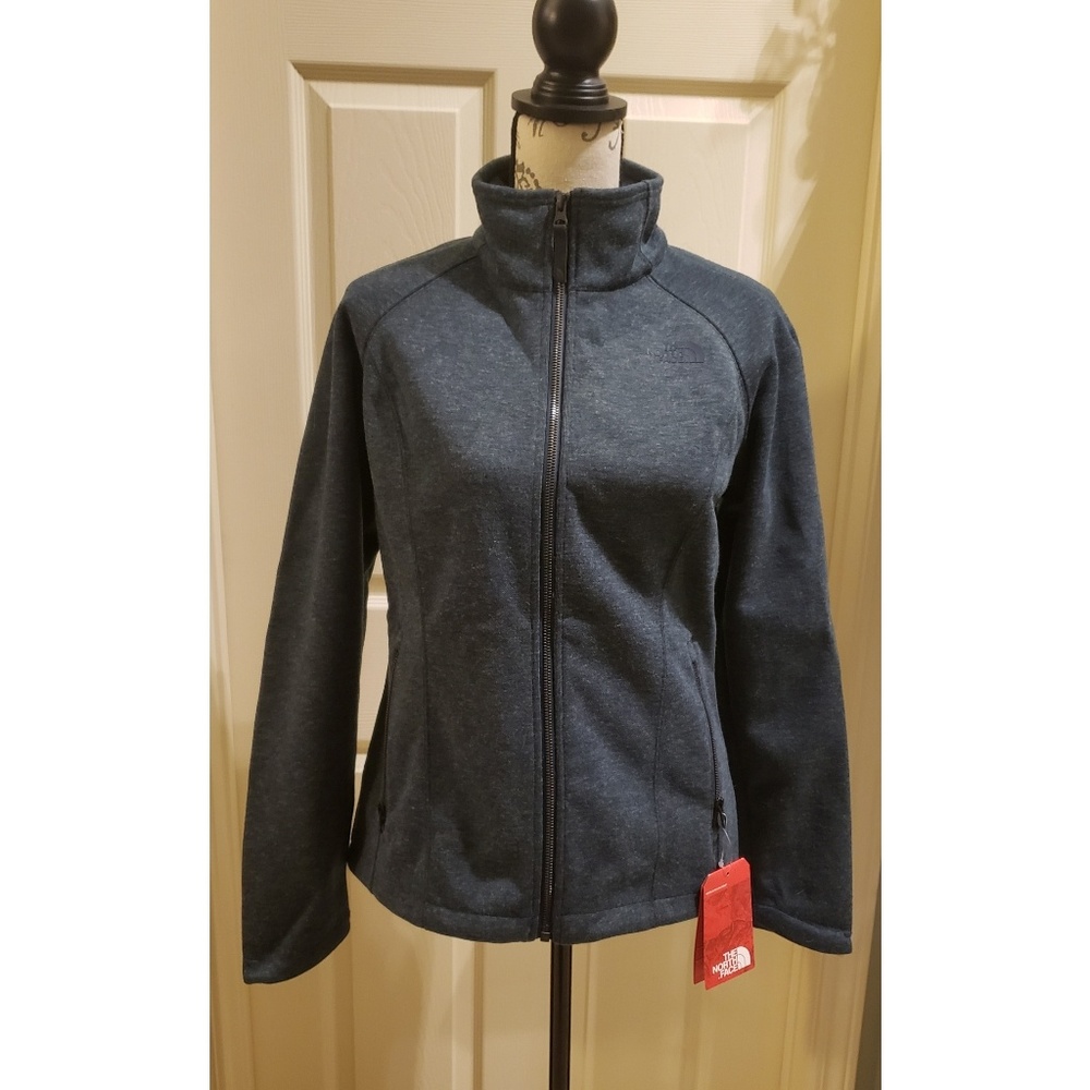 North Face Front Full-Zip Jacket Fleece Wool Coat Slim Fit